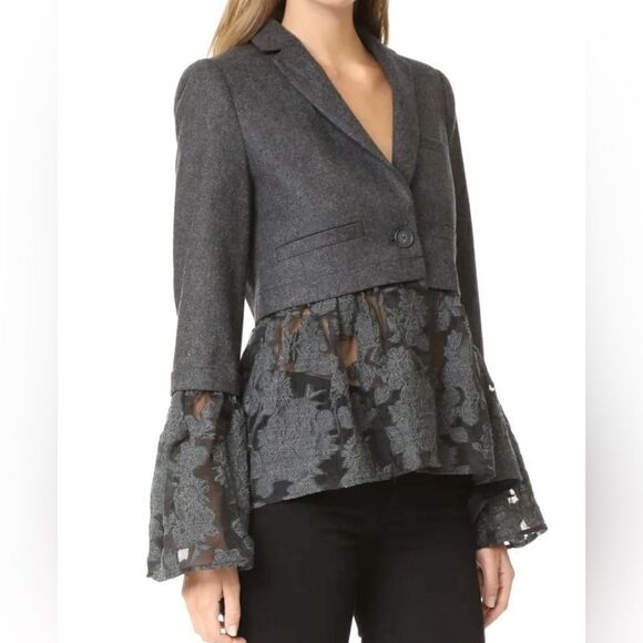 SEA New York Filcoupe lace wool combo blazer - Picture 9 of 14